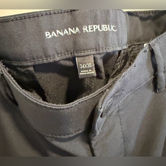 2 Pairs of Banana Republic Men's Pants 34x30 Black and Gray - Picture 3 of 6